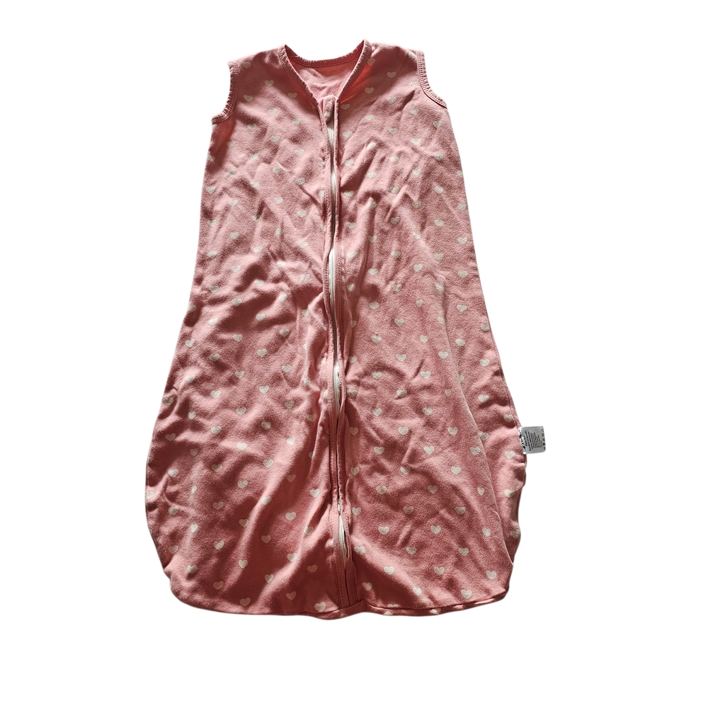 Yoofoss Baby Sleep Sack Pink Heart Print Cotton Size M 6–12 Months